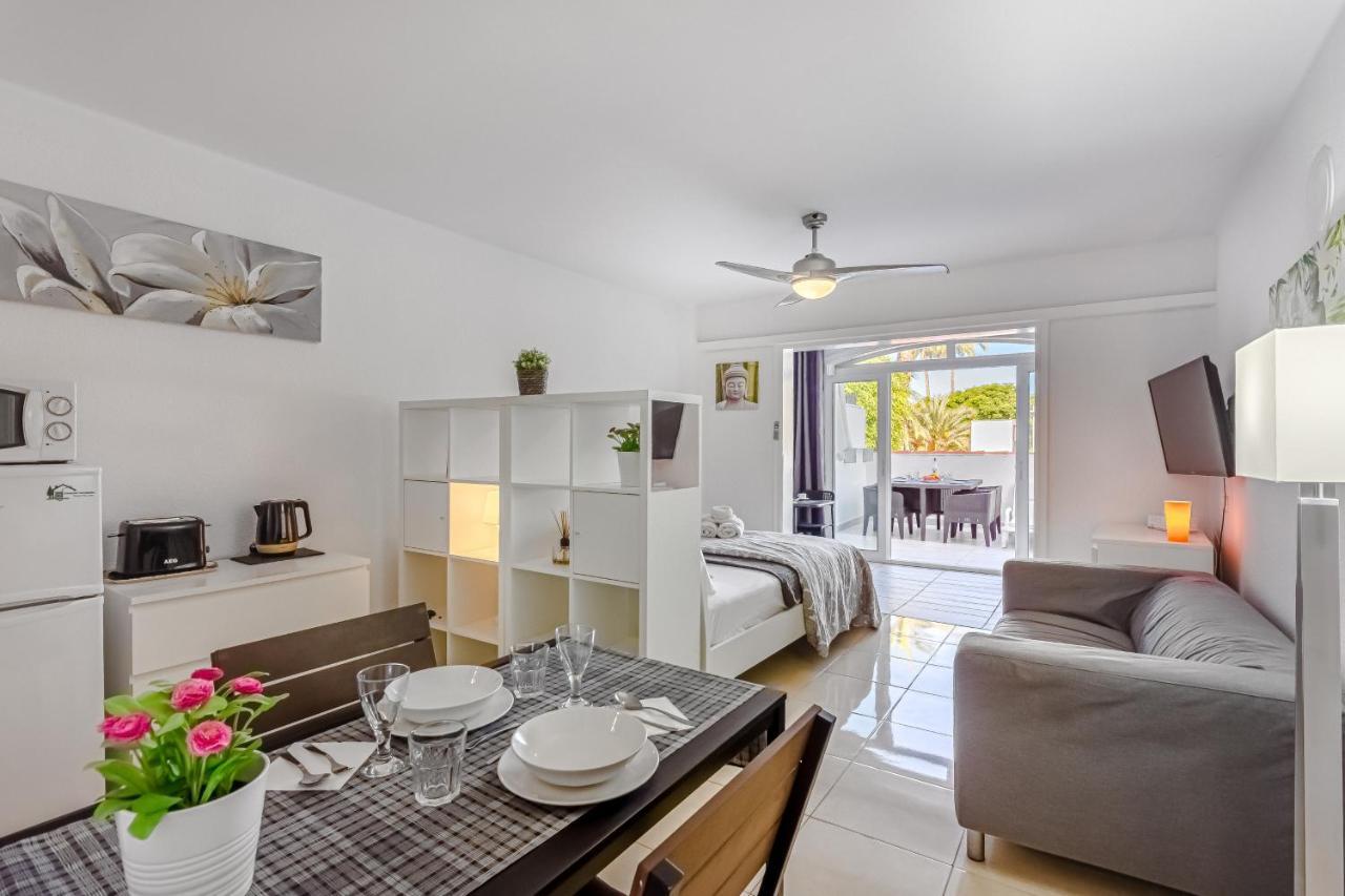 Fantastic Large Studio In Front Of Beach Heated Pool Wifi Arona  Exterior photo